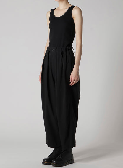 PE/ TAFTA DOUBLE TUCK GATEHRED PANTS