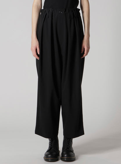 PE/ TAFTA DOUBLE TUCK GATEHRED PANTS