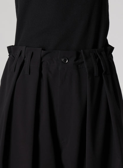PE/ TAFTA DOUBLE TUCK GATEHRED PANTS
