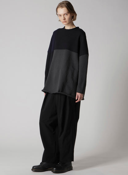 PE/ TAFTA DOUBLE TUCK GATEHRED PANTS
