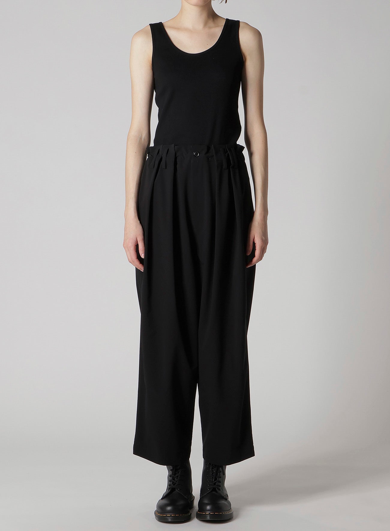 PE/ TAFTA DOUBLE TUCK GATEHRED PANTS