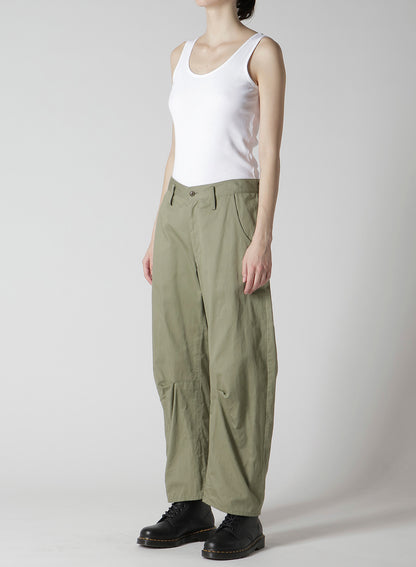 [Y's BORN PRODUCT] COTTON TWILL WIDE PANTS