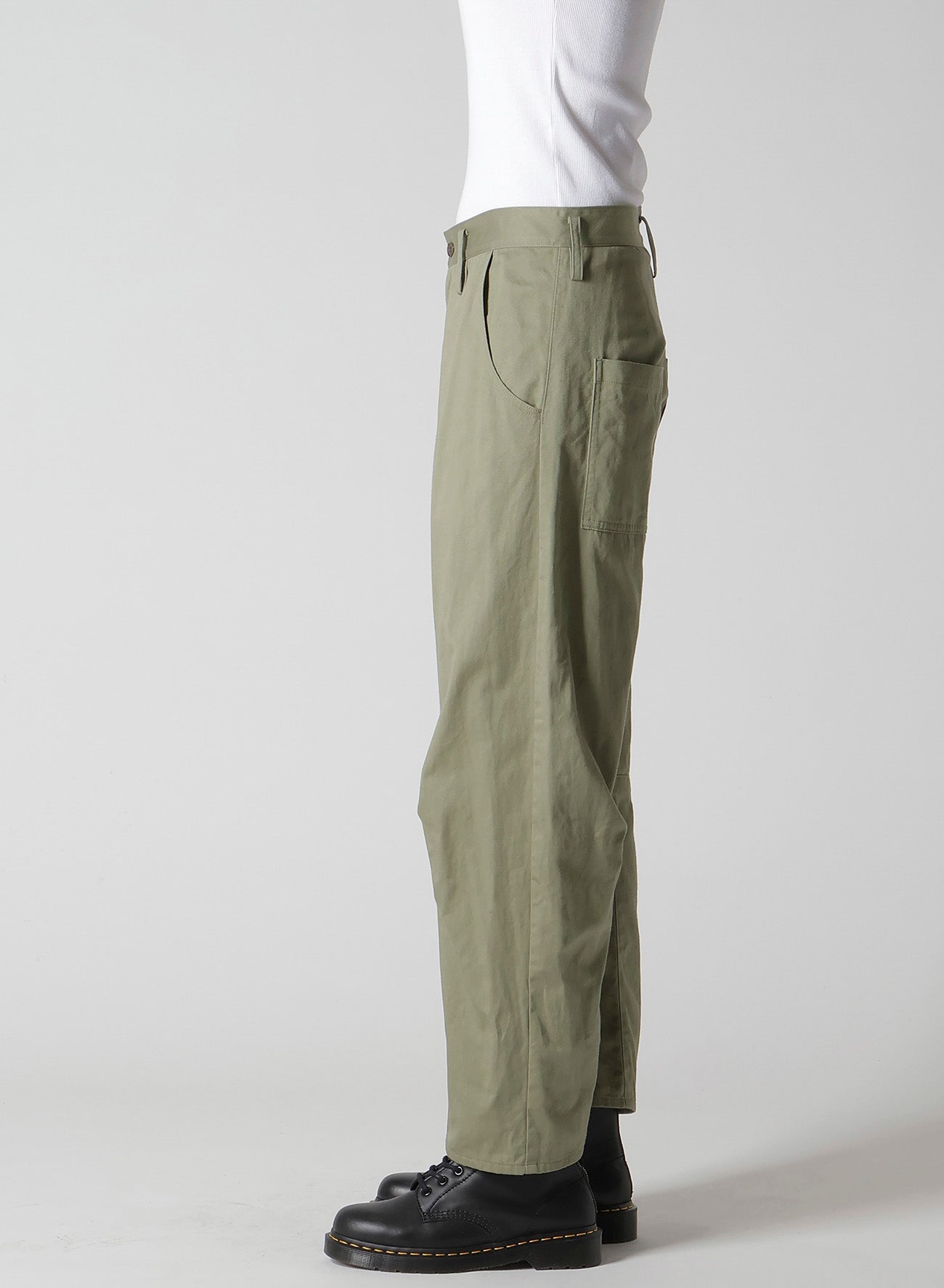 [Y's BORN PRODUCT] COTTON TWILL WIDE PANTS