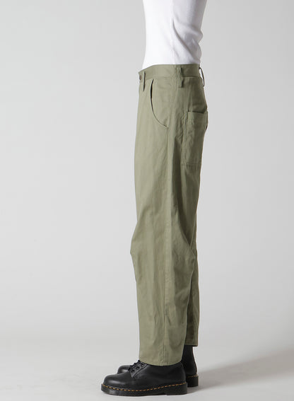 [Y's BORN PRODUCT] COTTON TWILL WIDE PANTS