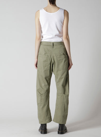 [Y's BORN PRODUCT] COTTON TWILL WIDE PANTS