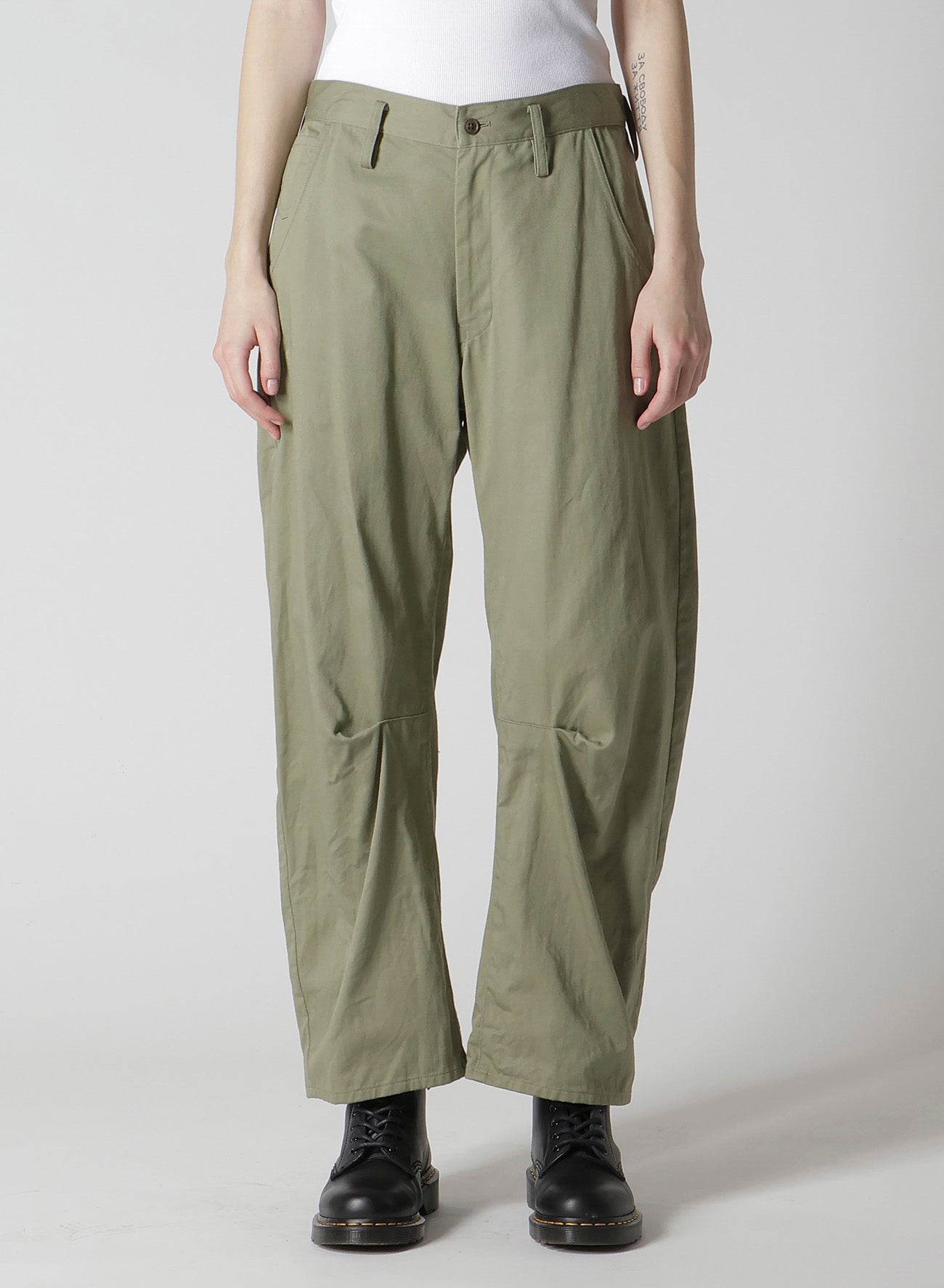[Y's BORN PRODUCT] COTTON TWILL WIDE PANTS