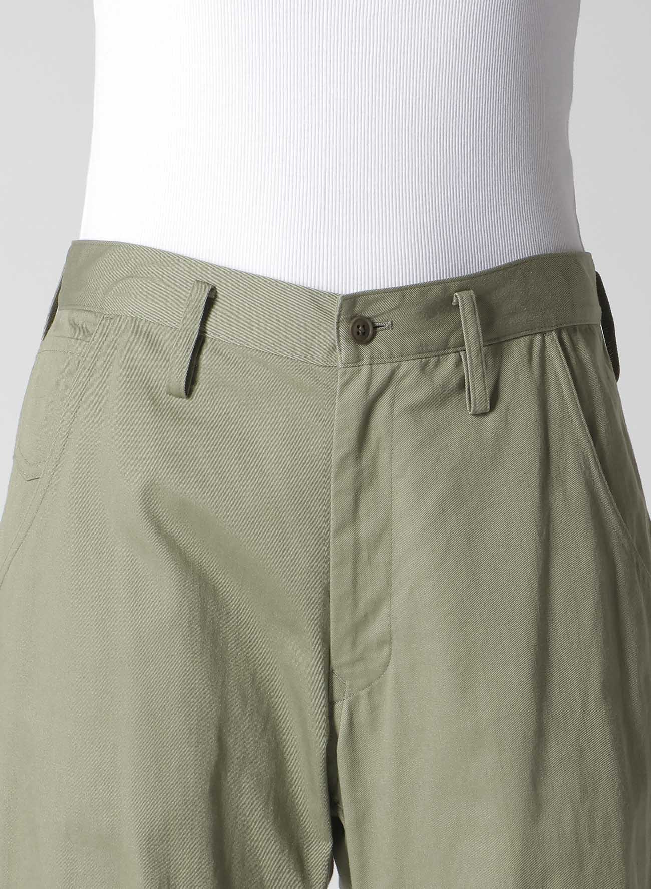 [Y's BORN PRODUCT] COTTON TWILL WIDE PANTS