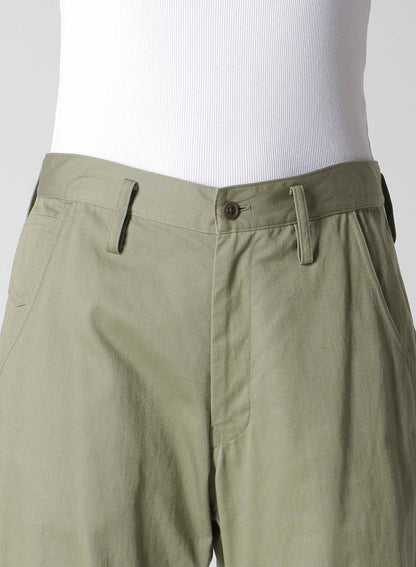 [Y's BORN PRODUCT] COTTON TWILL WIDE PANTS