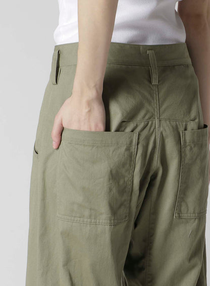 [Y's BORN PRODUCT] COTTON TWILL WIDE PANTS