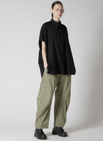 [Y's BORN PRODUCT] COTTON TWILL WIDE PANTS