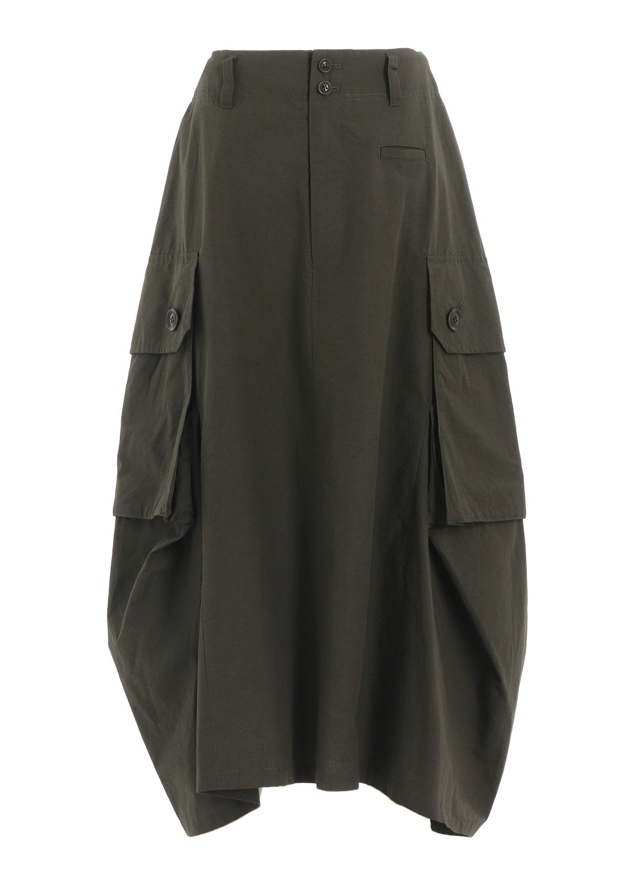 COTTON/LINEN CARGO SKIRT