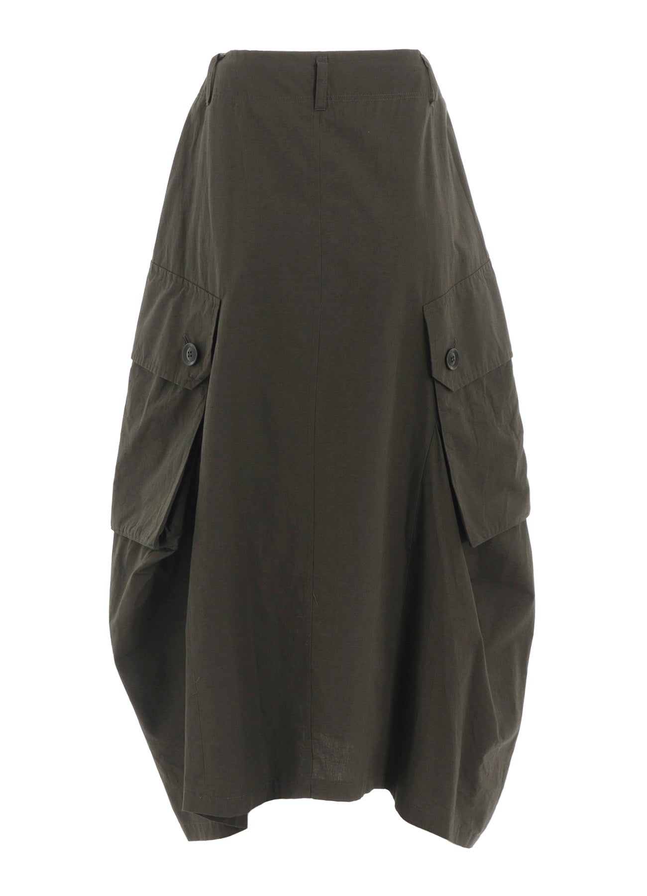 COTTON/LINEN CARGO SKIRT