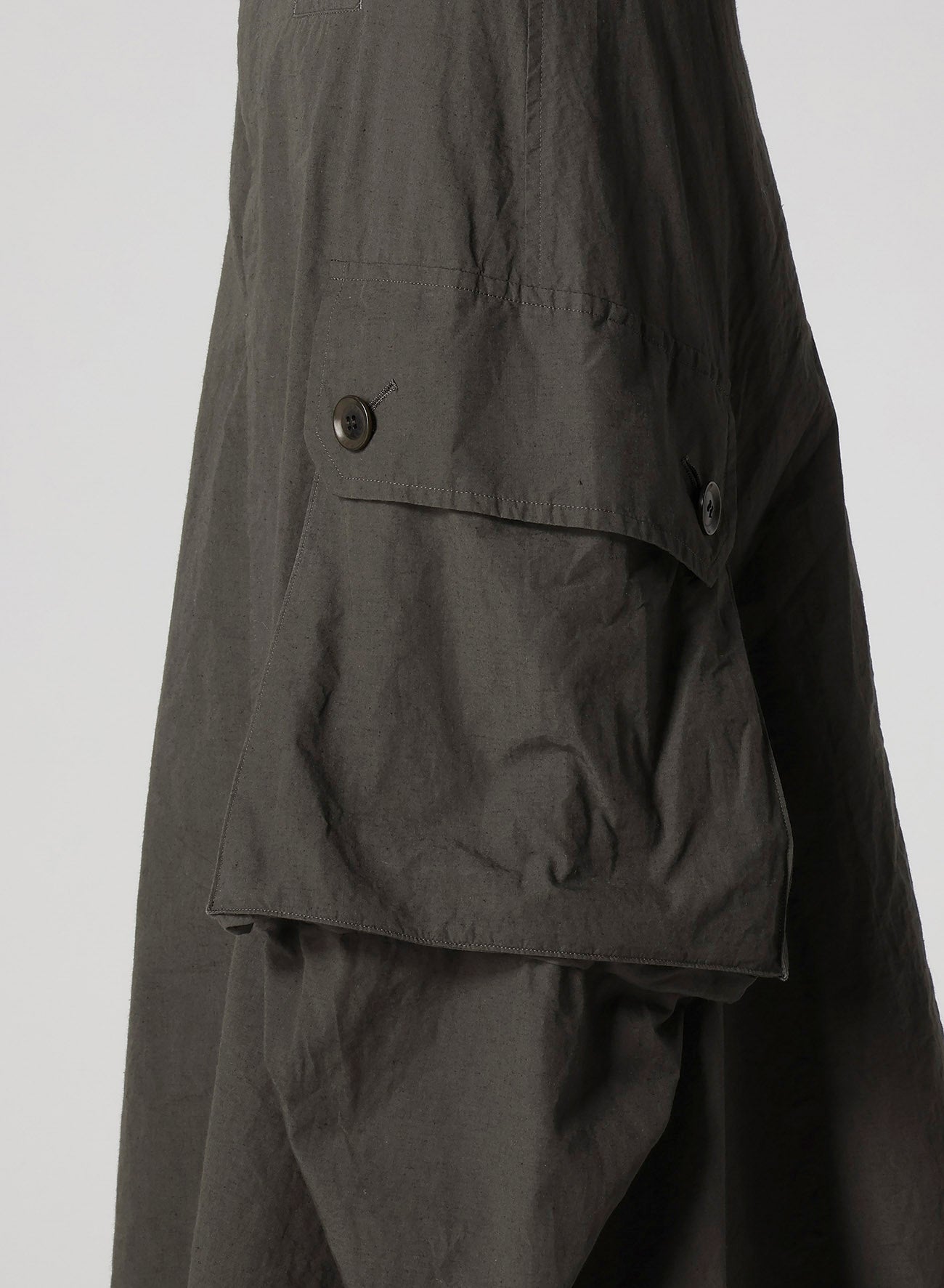 COTTON/LINEN CARGO SKIRT