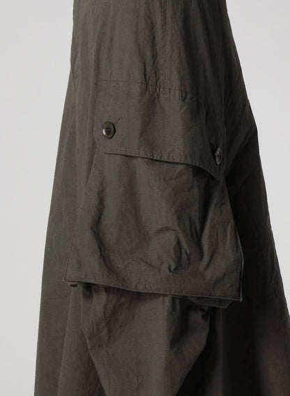 COTTON/LINEN CARGO SKIRT