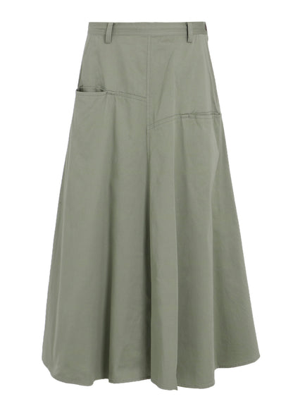 [Y's BORN PRODUCT] COTTON TWILL FRONT PANEL POCKET SKIRT