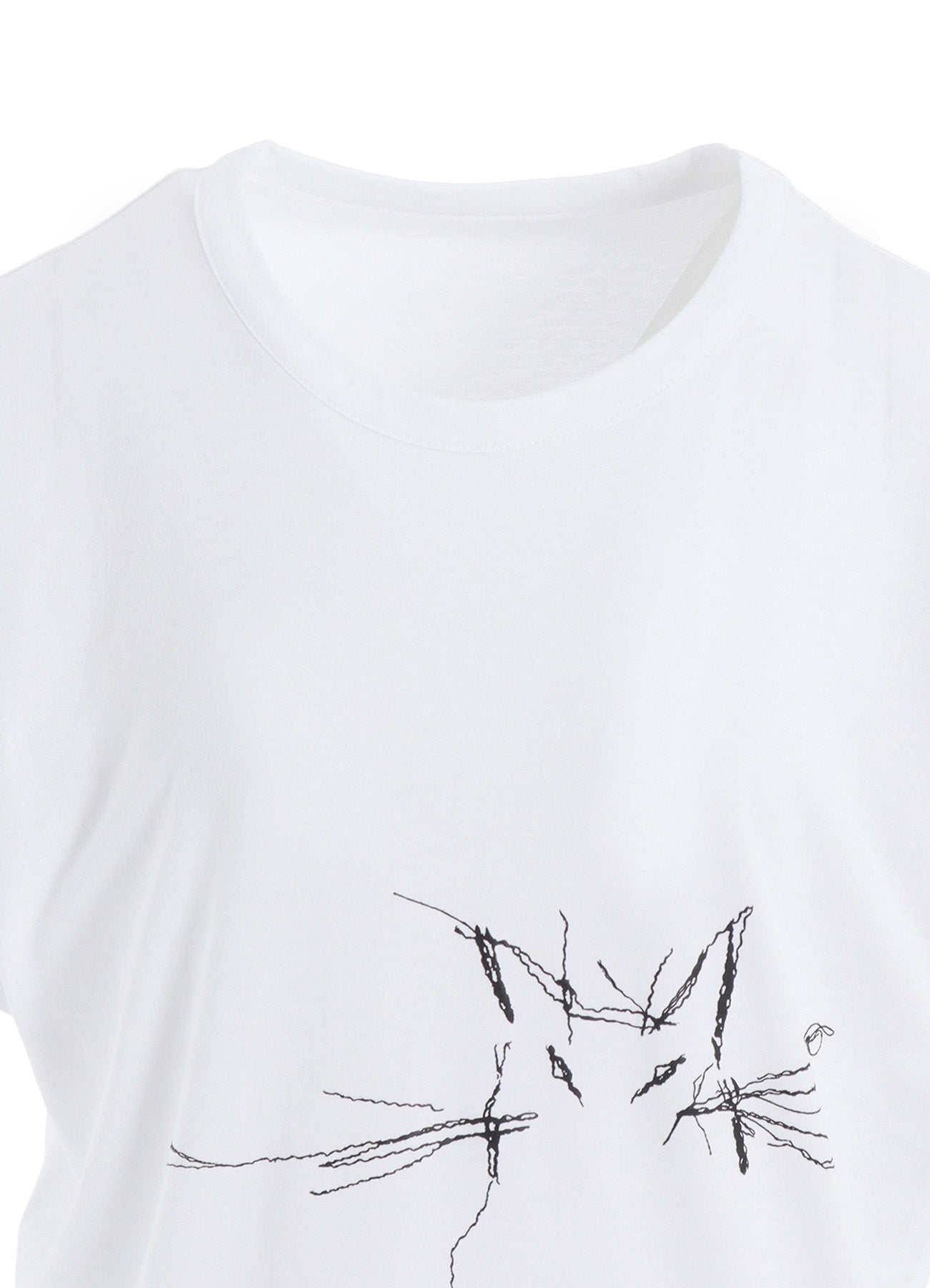 COTTON JERSEY ANIMAL PRINT ROUND NECK HALF SLEEVE T