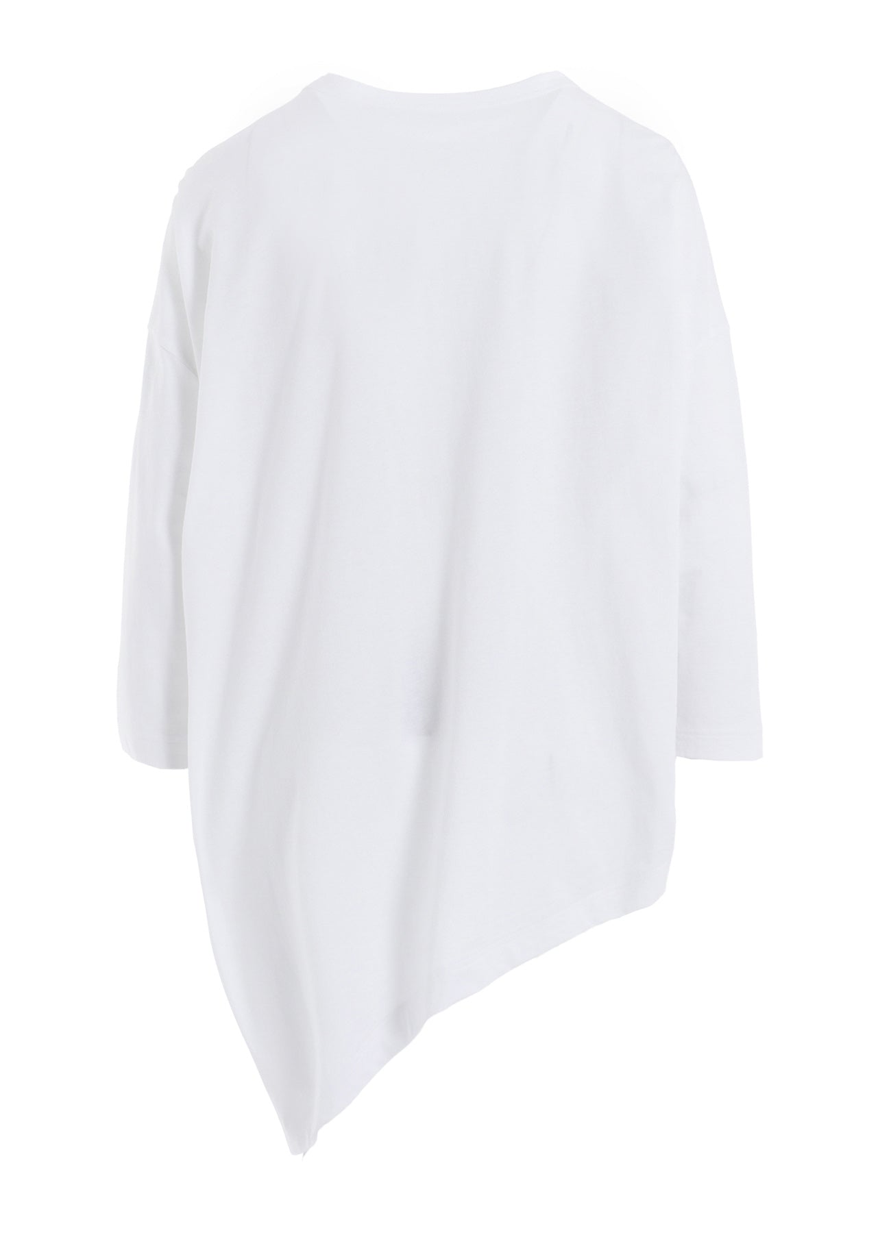 COTTON JERSEY ANIMAL PRINT ASYMMETRY DRAPE T