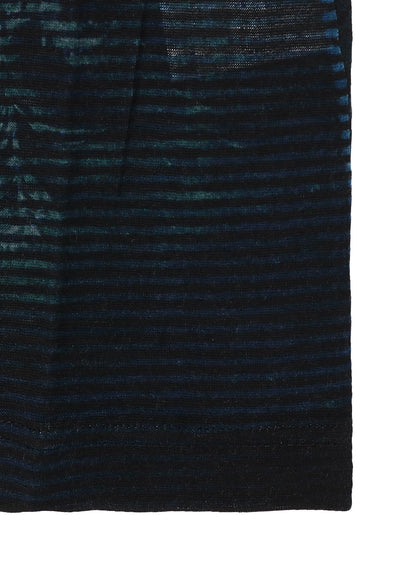 BLURRY FLOWER PRINTTED ROUND NECK LONG SLEEVE T