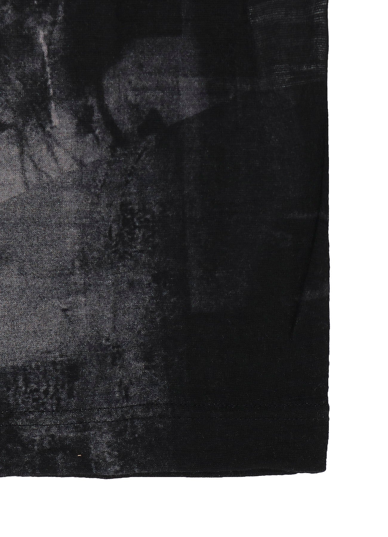 BLURRY FLOWER PRINTTED OFF NECK BUTTONED CARDIGAN