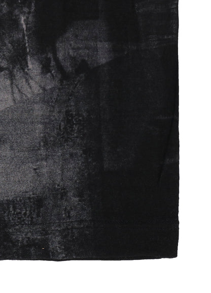 BLURRY FLOWER PRINTTED OFF NECK BUTTONED CARDIGAN