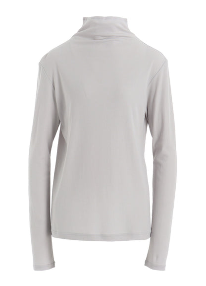 HARD-TWIST BACK BUTTON OFF-NECK T