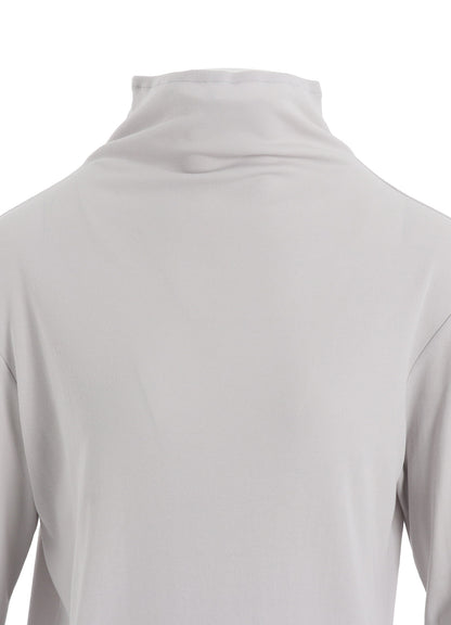 HARD-TWIST BACK BUTTON OFF-NECK T