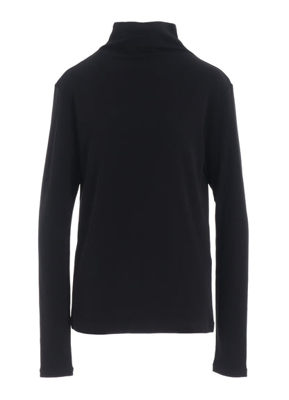 HARD-TWIST BACK BUTTON OFF-NECK T
