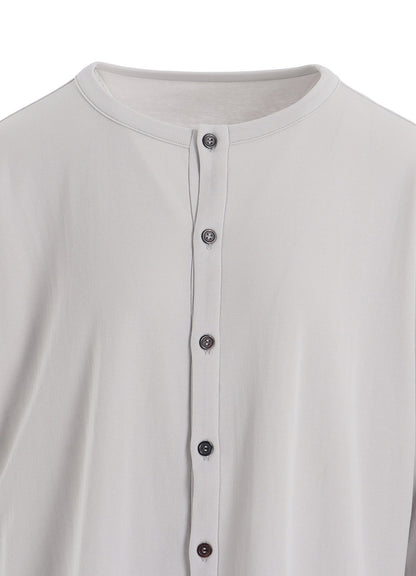 HARD-TWIST CROPPED ROUND NECK CARDIGAN