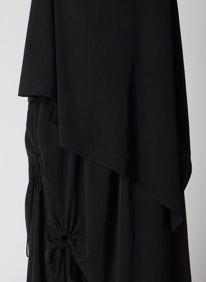 CREPE de CHINE/COTTON JERSEY COMBINATION LONG SLEEEVE T