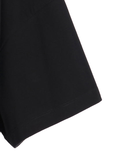 CREPE de CHINE/COTTON JERSEY COMBINATION HALF SLEEVE DRESS