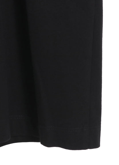 CREPE de CHINE/COTTON JERSEY COMBINATION HALF SLEEVE DRESS