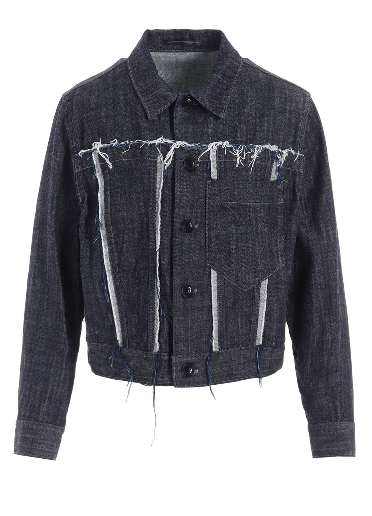 8OZ UNTRIMMED PANEL DENIM JACKET