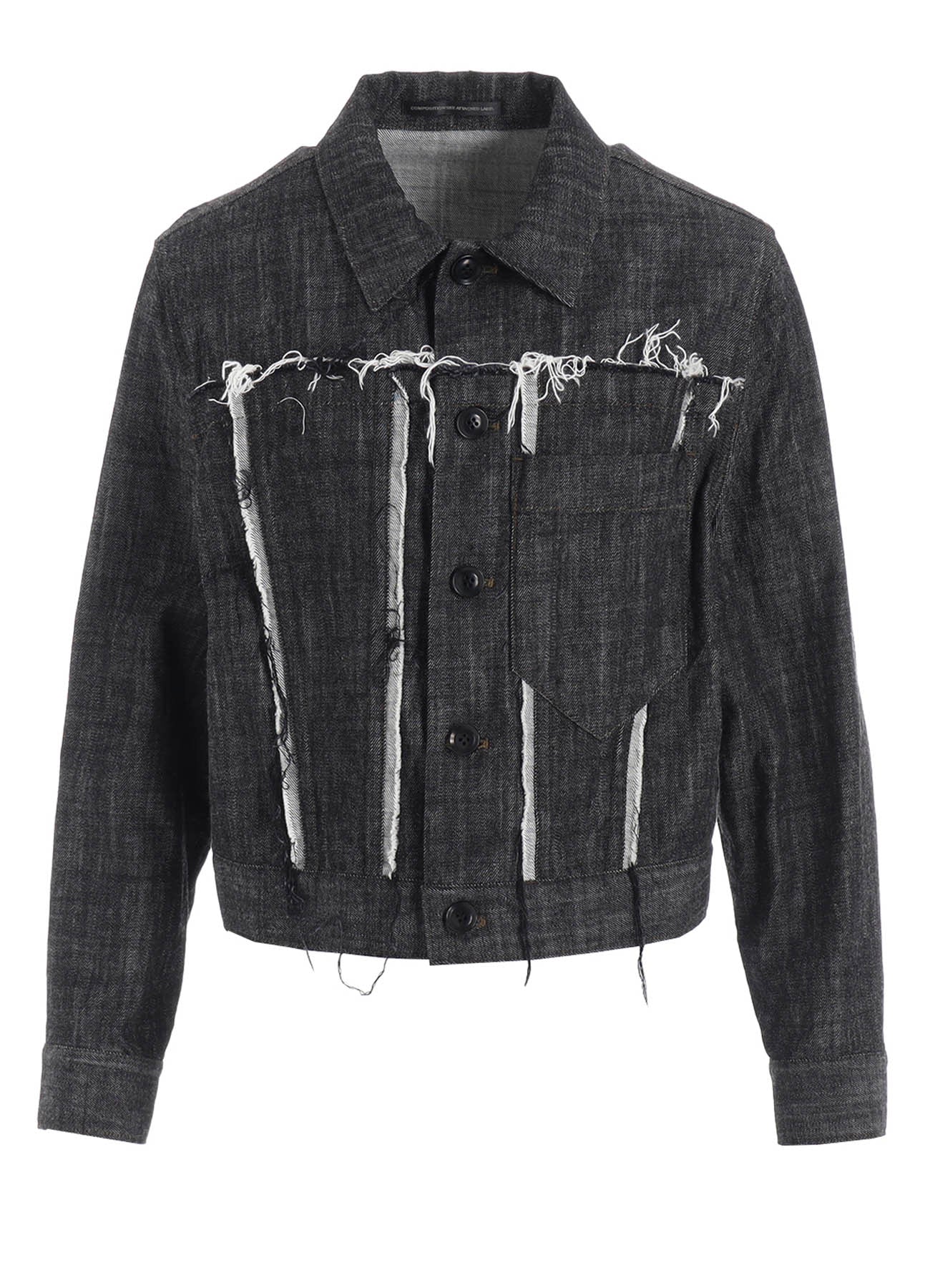 8OZ UNTRIMMED PANEL DENIM JACKET