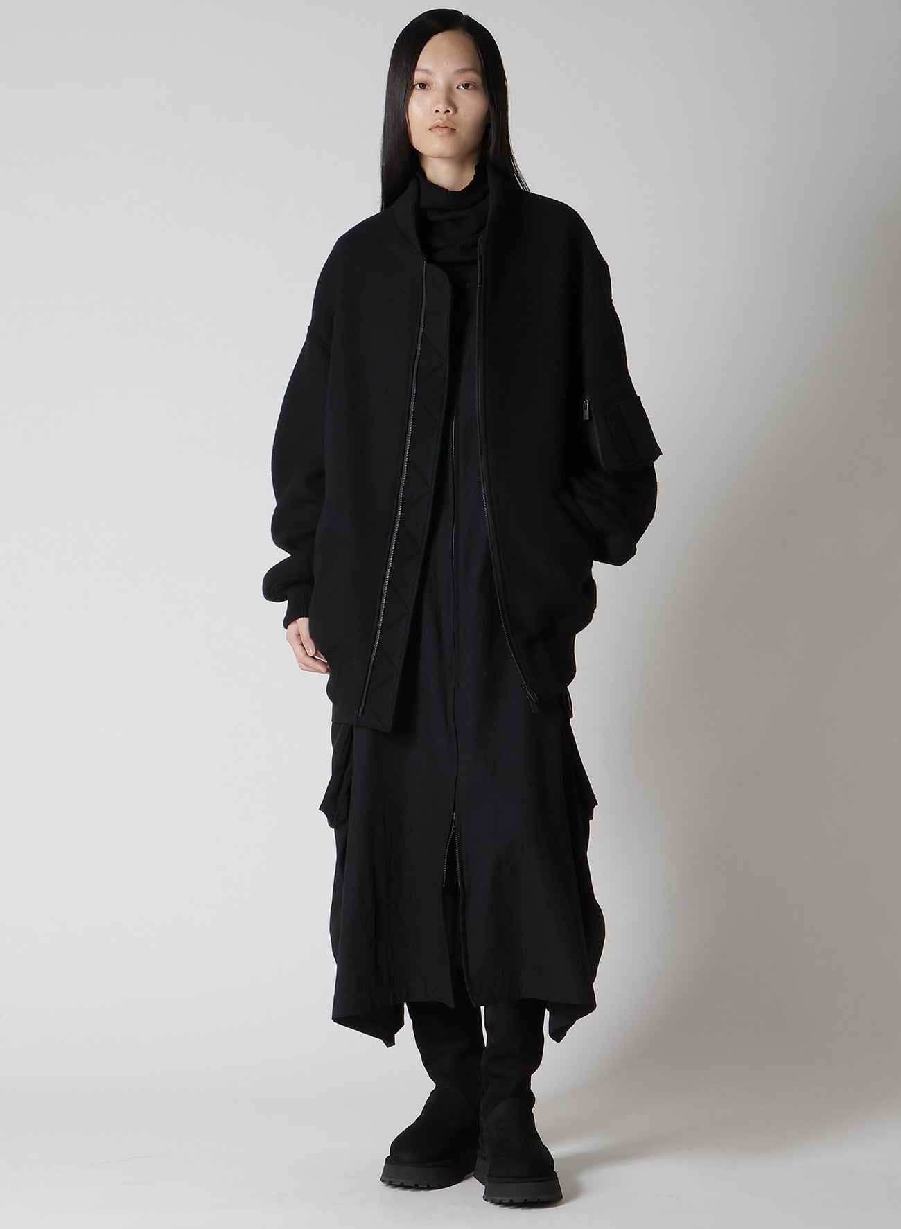 WOOL DOUBLE-FACED MOSSER MA-1 – THE SHOP YOHJI YAMAMOTO