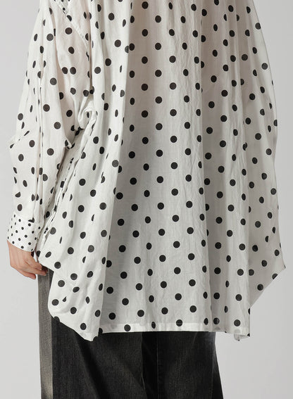 60/- COTTON LAWN DOT PRINT LONG SLEEVE BLOUSE