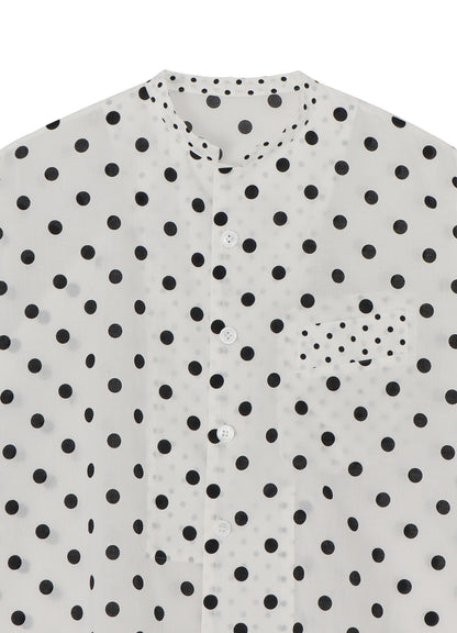 60/- COTTON LAWN DOT PRINT BOX BLOUSE