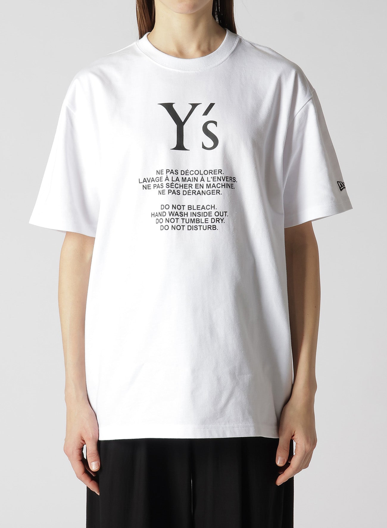 [Y's × New Era] SHORT SLEEVE COTTON TEE