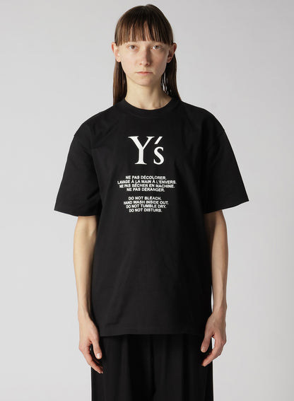 [Y's × New Era] SHORT SLEEVE COTTON TEE