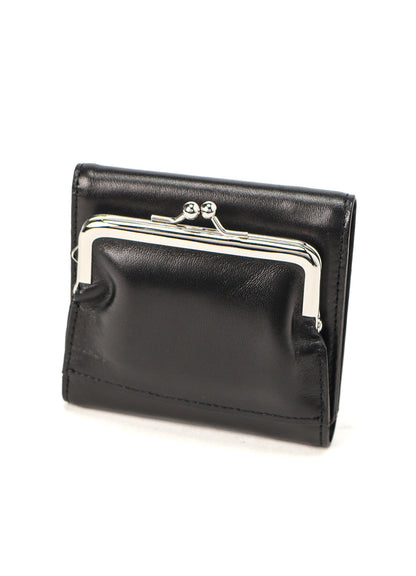 SEMI-GLOSS SMOOTH LEATHER MINI FOLDING WALLET