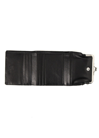 SEMI-GLOSS SMOOTH LEATHER MINI FOLDING WALLET