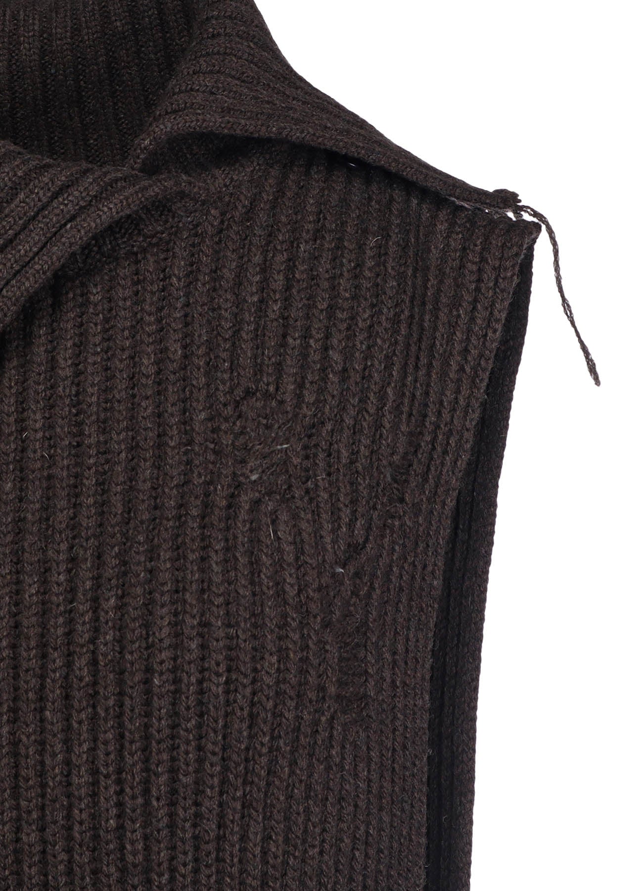 LAMB WOOL DAMAGED KNIT VEST