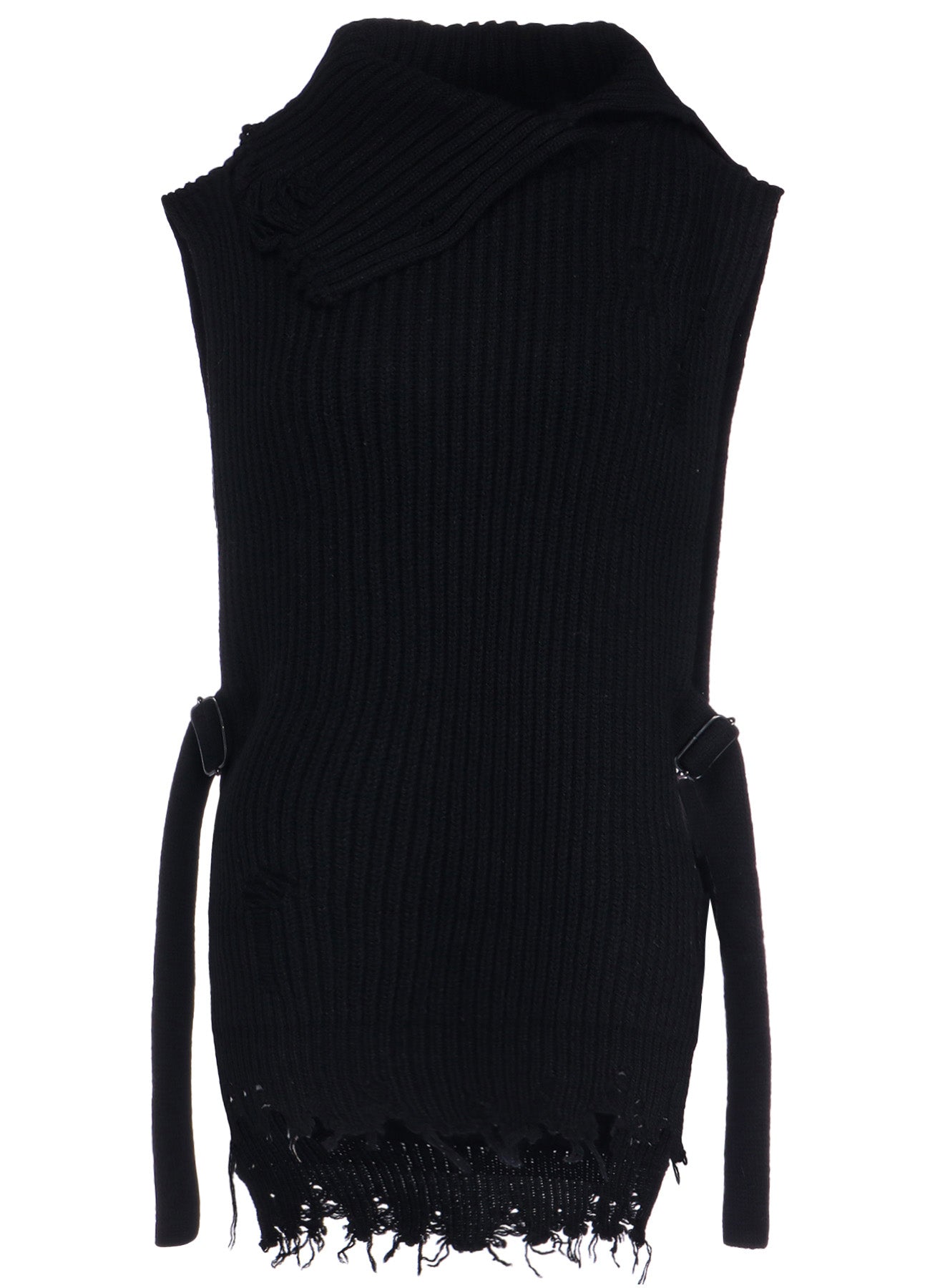 LAMB WOOL DAMAGED KNIT VEST