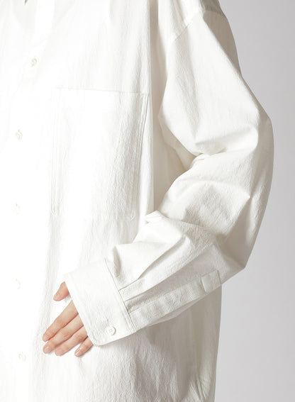 HIGH TWISTED COTTON LONG SHIRT