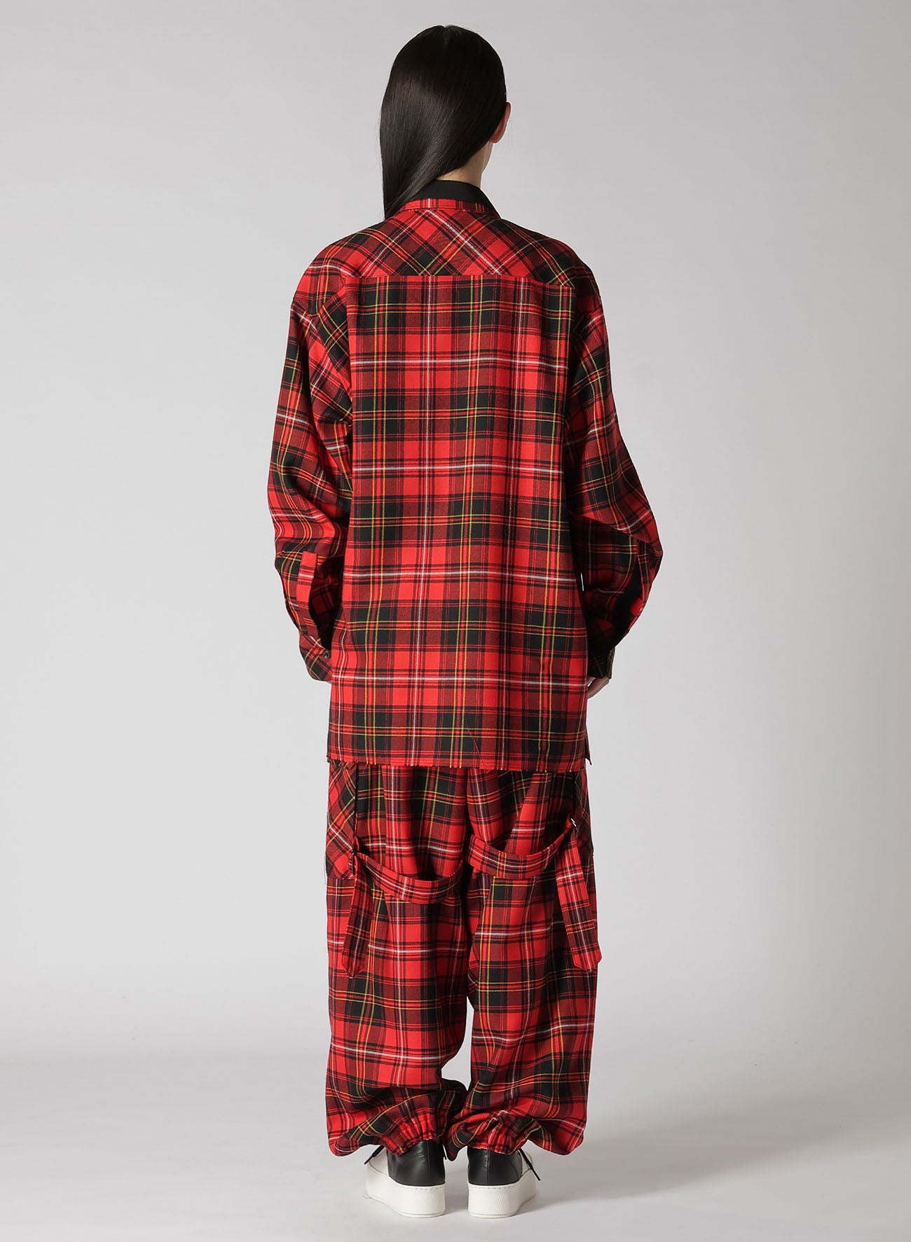 TARTAN CHECK DOUBLE LAYERED SHIRT