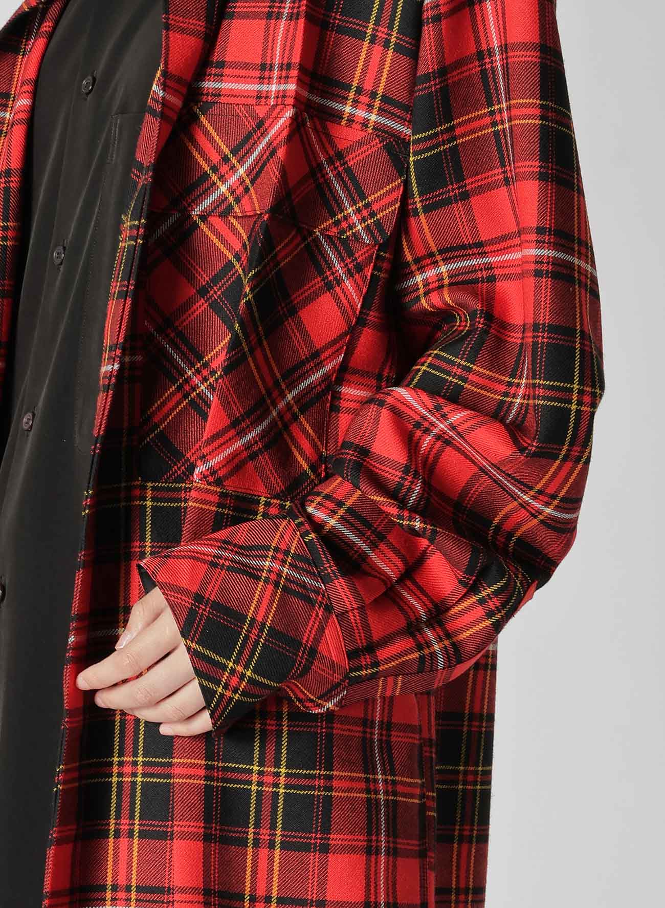 TARTAN CHECK DOUBLE LAYERED SHIRT