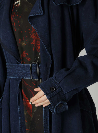 8OZ CE/C/ DENIM TRENCH COAT