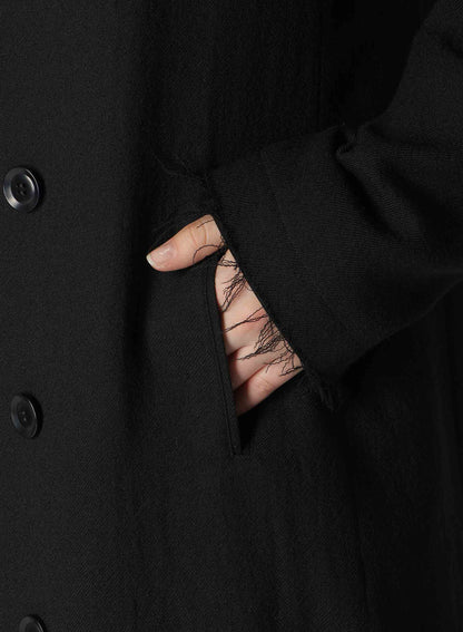 【10/4 12:00(JST) Release】WOOL VIYELLA W FRONT LONG COAT