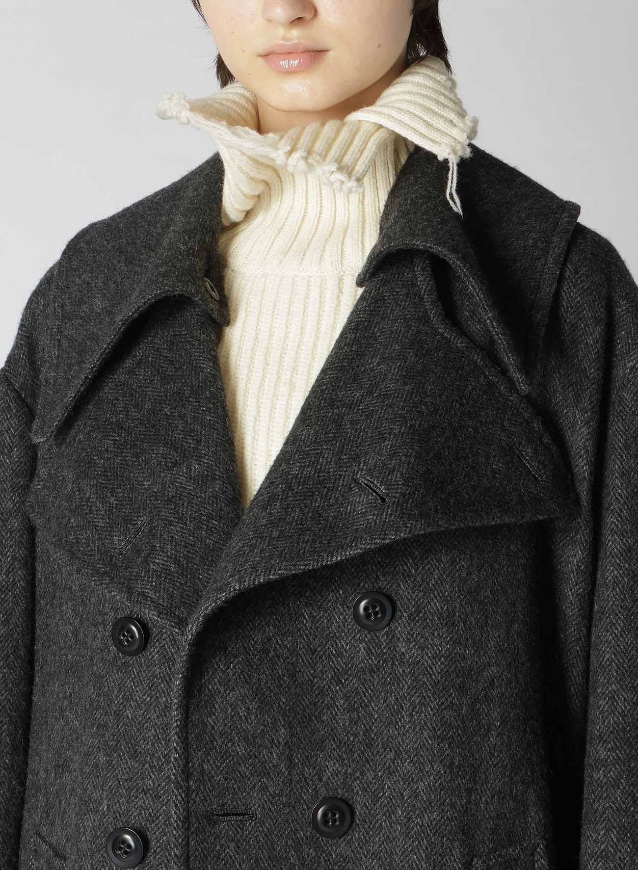 【11/1 12:00(JST) Release】W/LI HERRINGBONE SHORT COAT