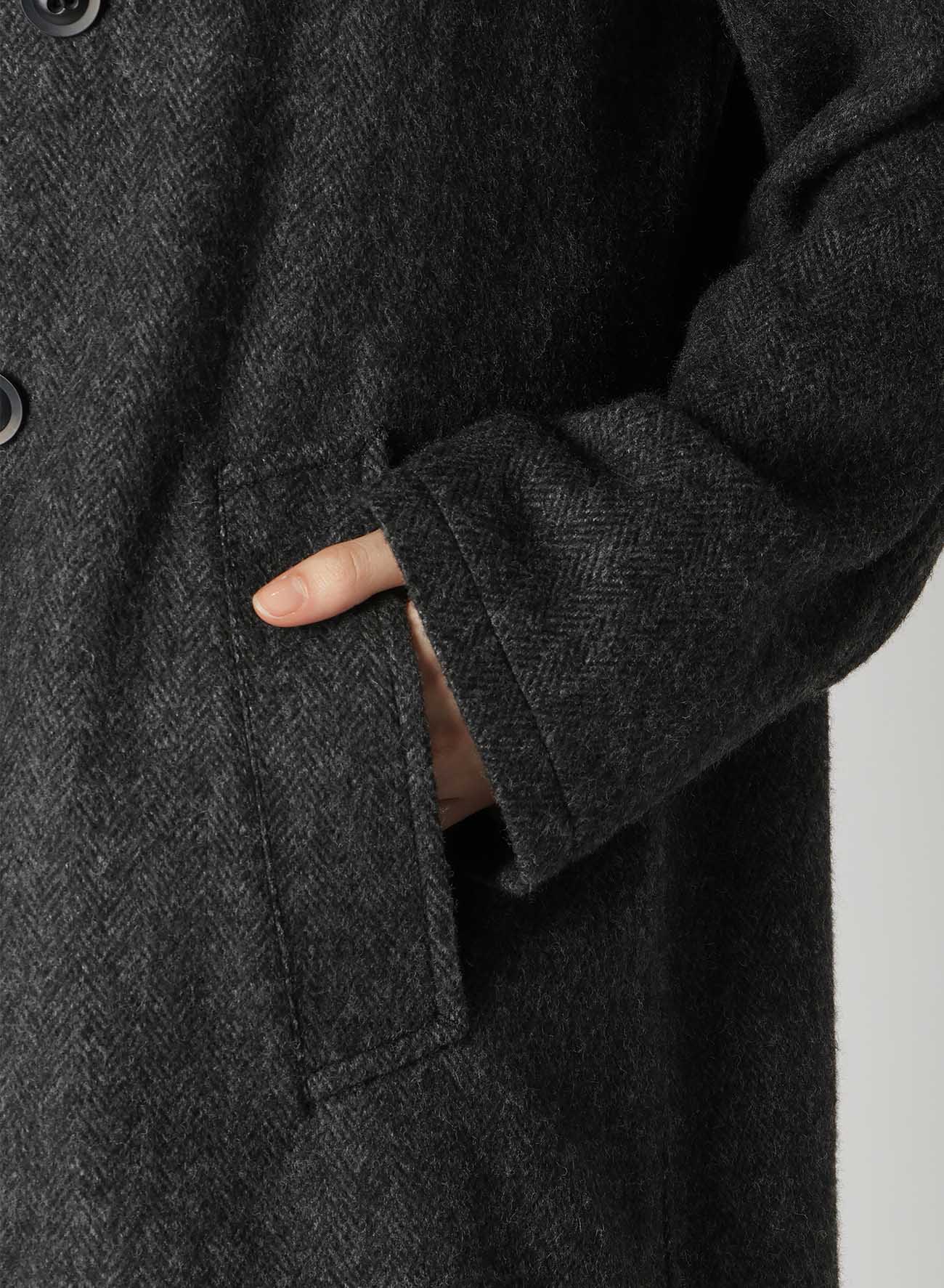 【11/1 12:00(JST) Release】W/LI HERRINGBONE SHORT COAT