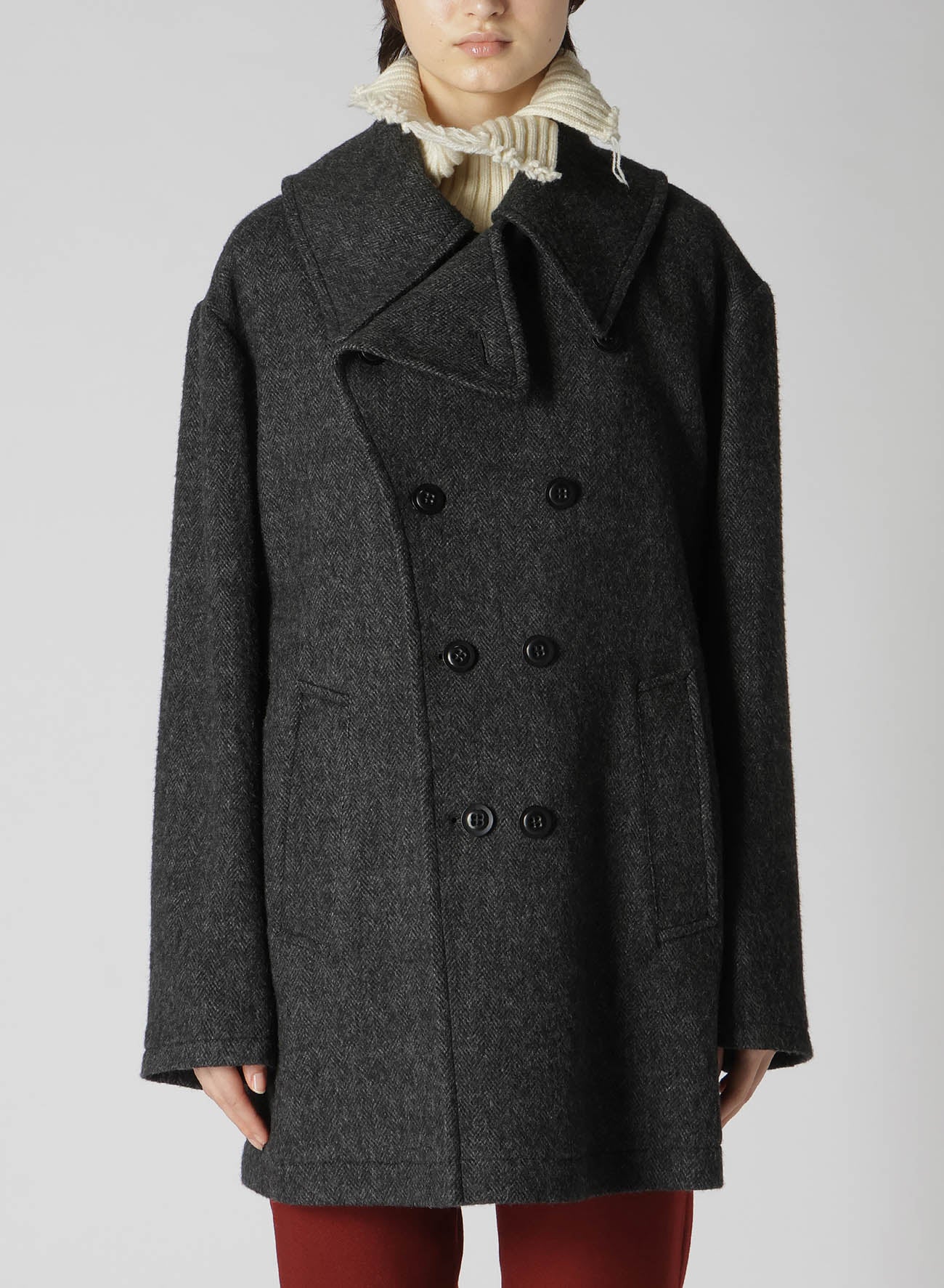 【11/1 12:00(JST) Release】W/LI HERRINGBONE SHORT COAT